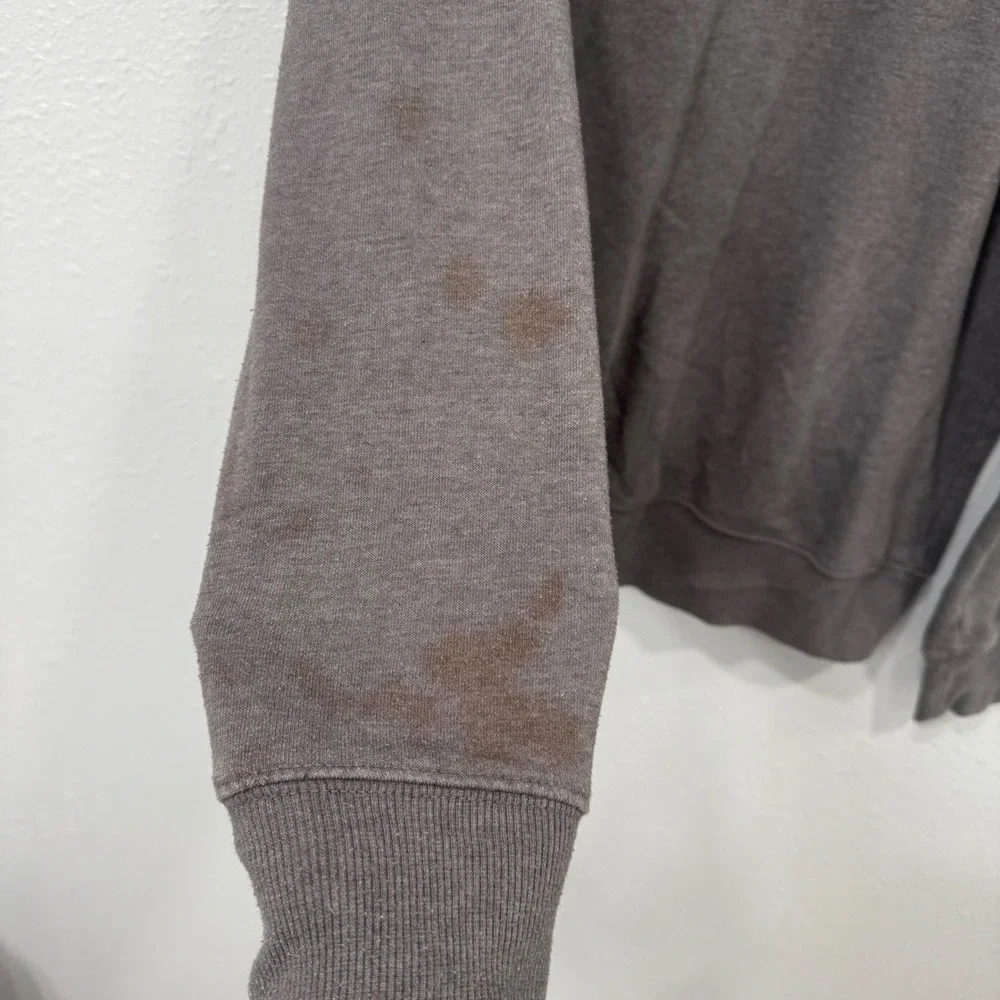 The North Face Mens Gray Logo Pullover Hoodie Sweatshirt Size Small S‎